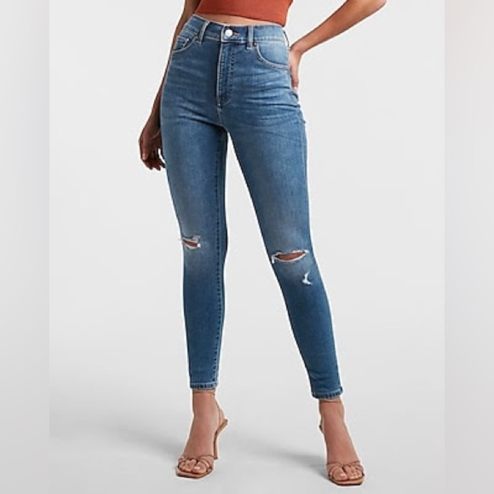 Express Supersoft High Waisted Skinny Jeans Size 6
